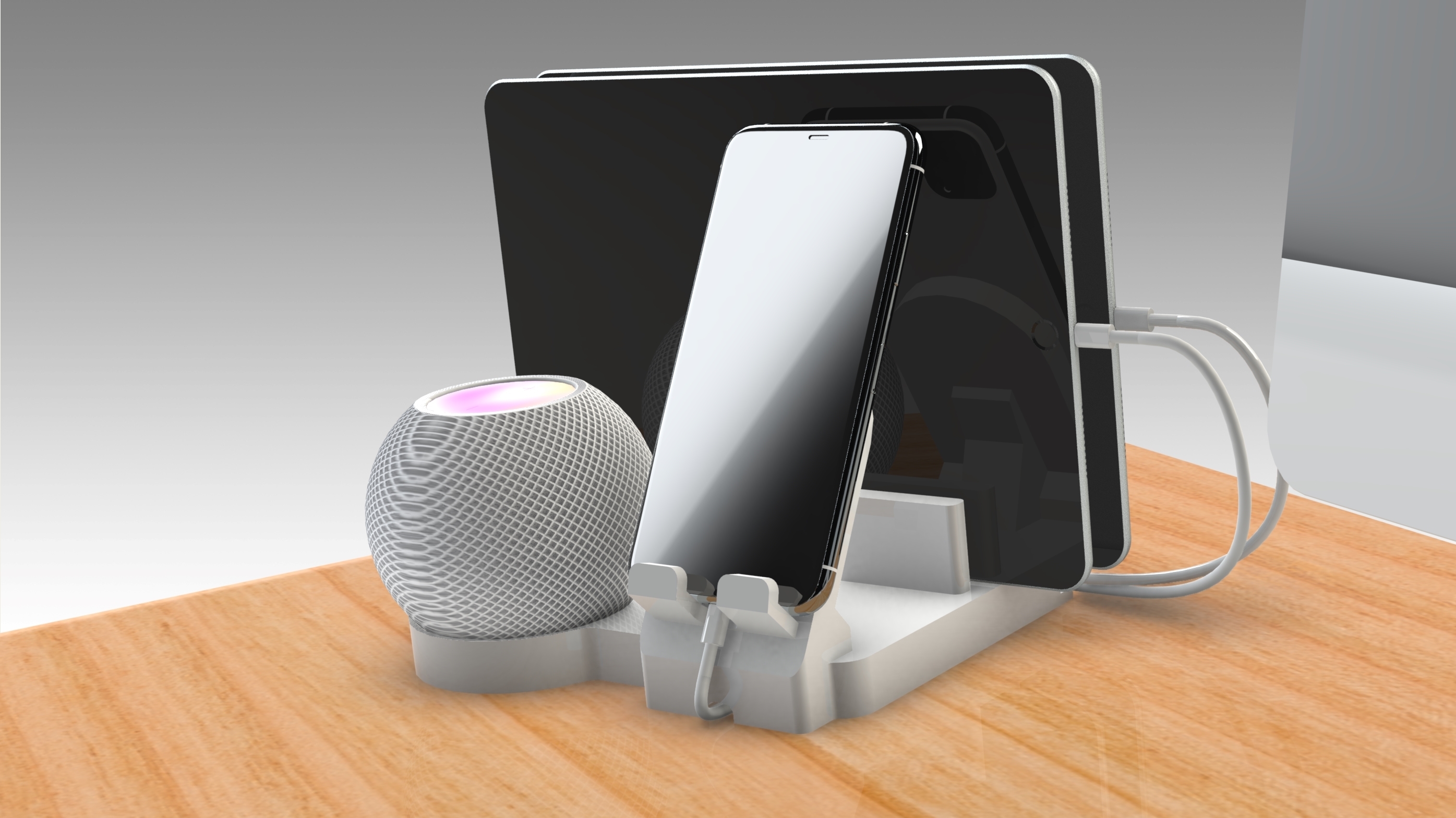 🍎 APPLE HOMEPOD MINI AND iPhone DOCKING STATION・ STL File for